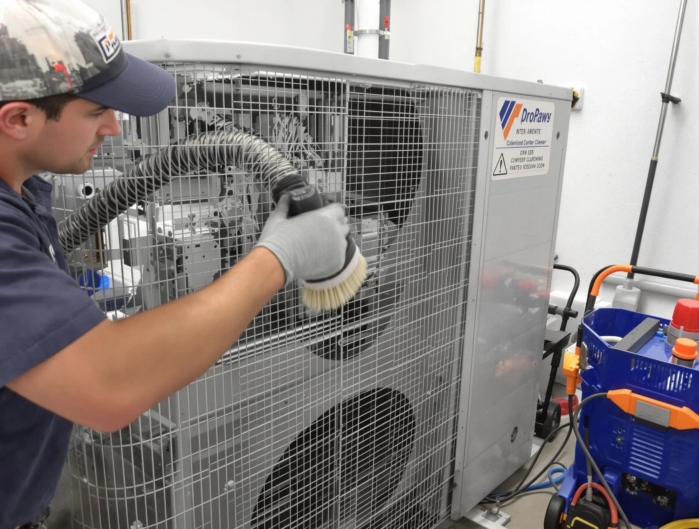 North Valley Air Duct Cleaning specialist performing precision AC coil cleaning for improved system performance in North Valley