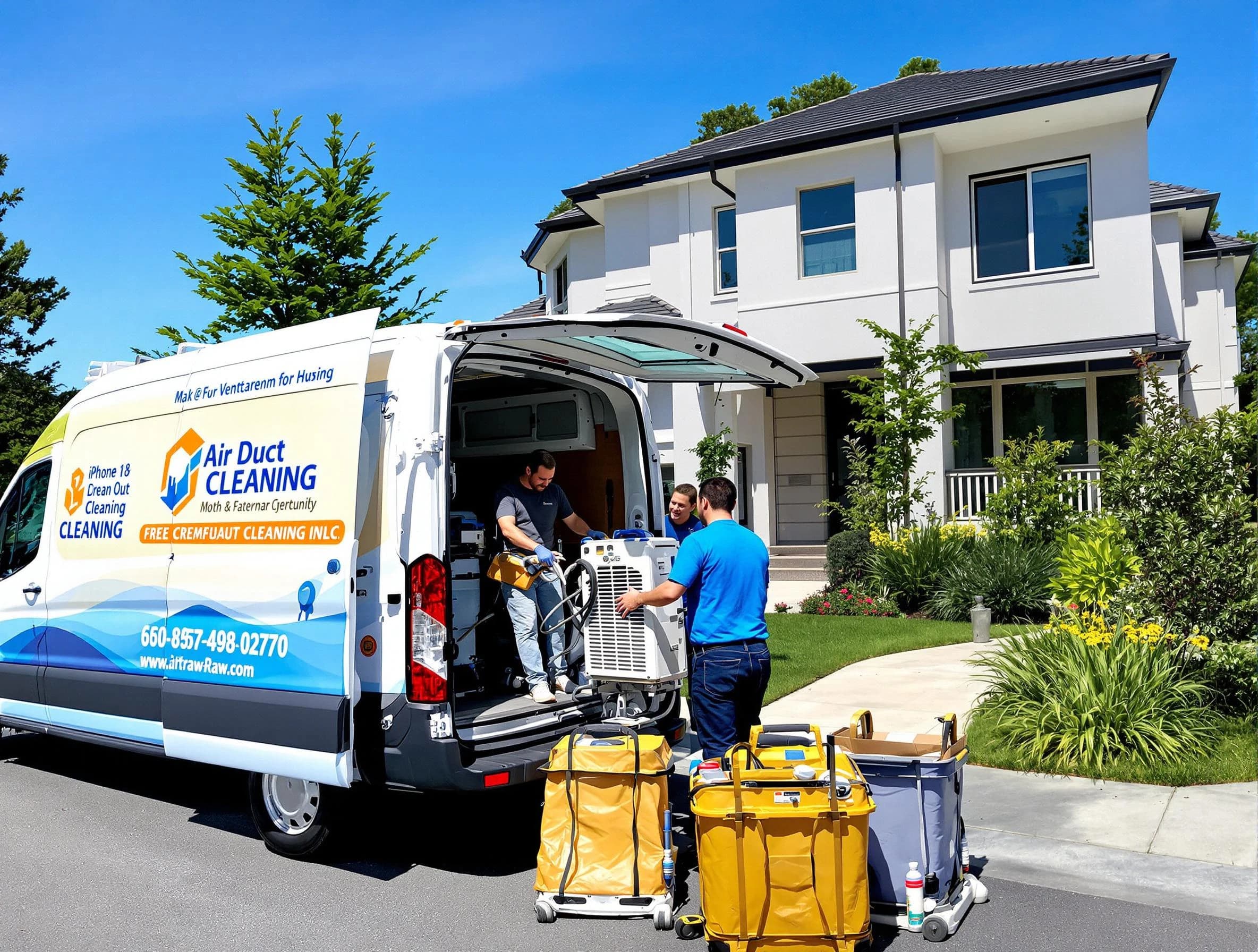 North Valley Air Duct Cleaning technician performing professional air duct cleaning in North Valley