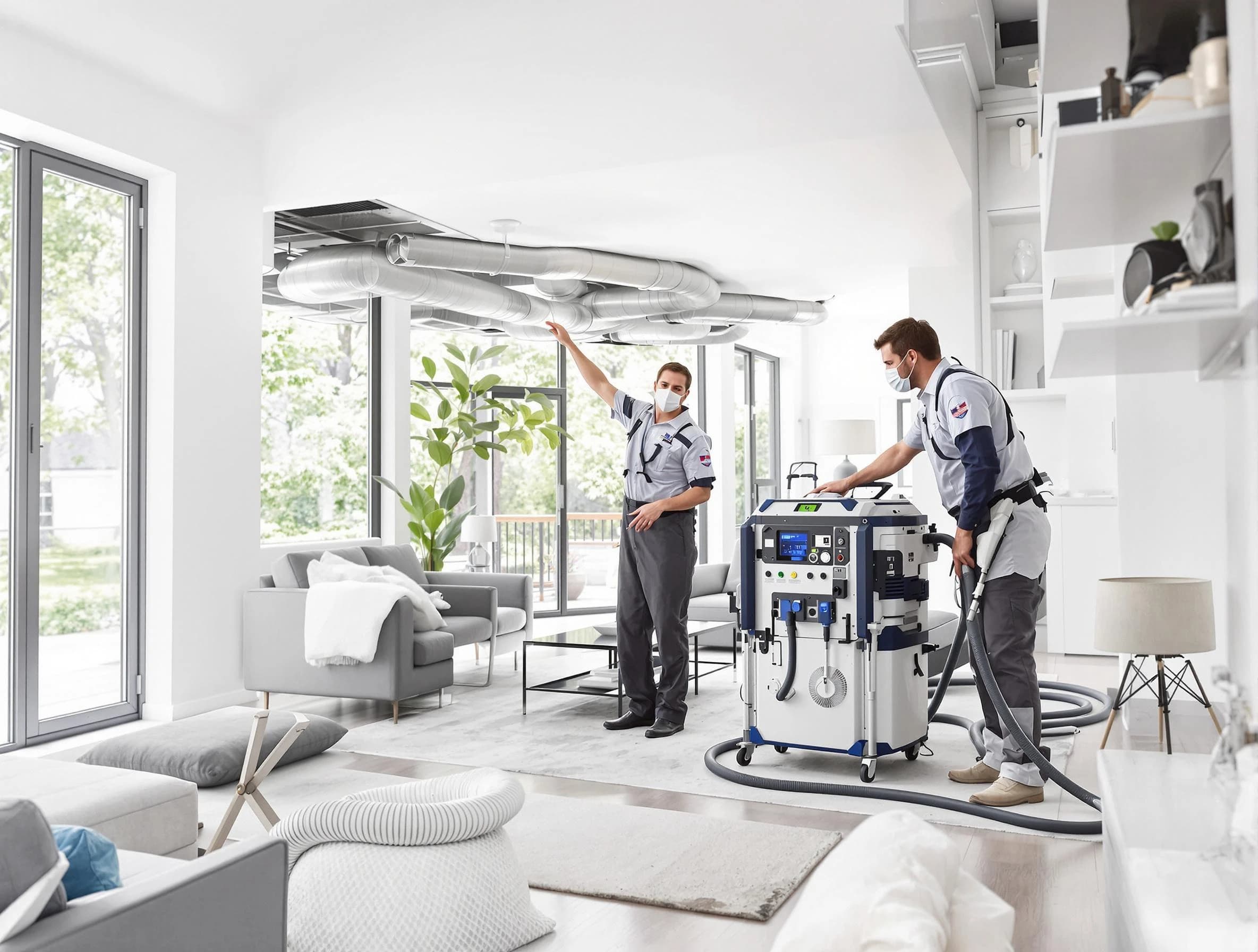 North Valley Air Duct Cleaning professional conducting pure air duct cleaning with state-of-the-art equipment in North Valley