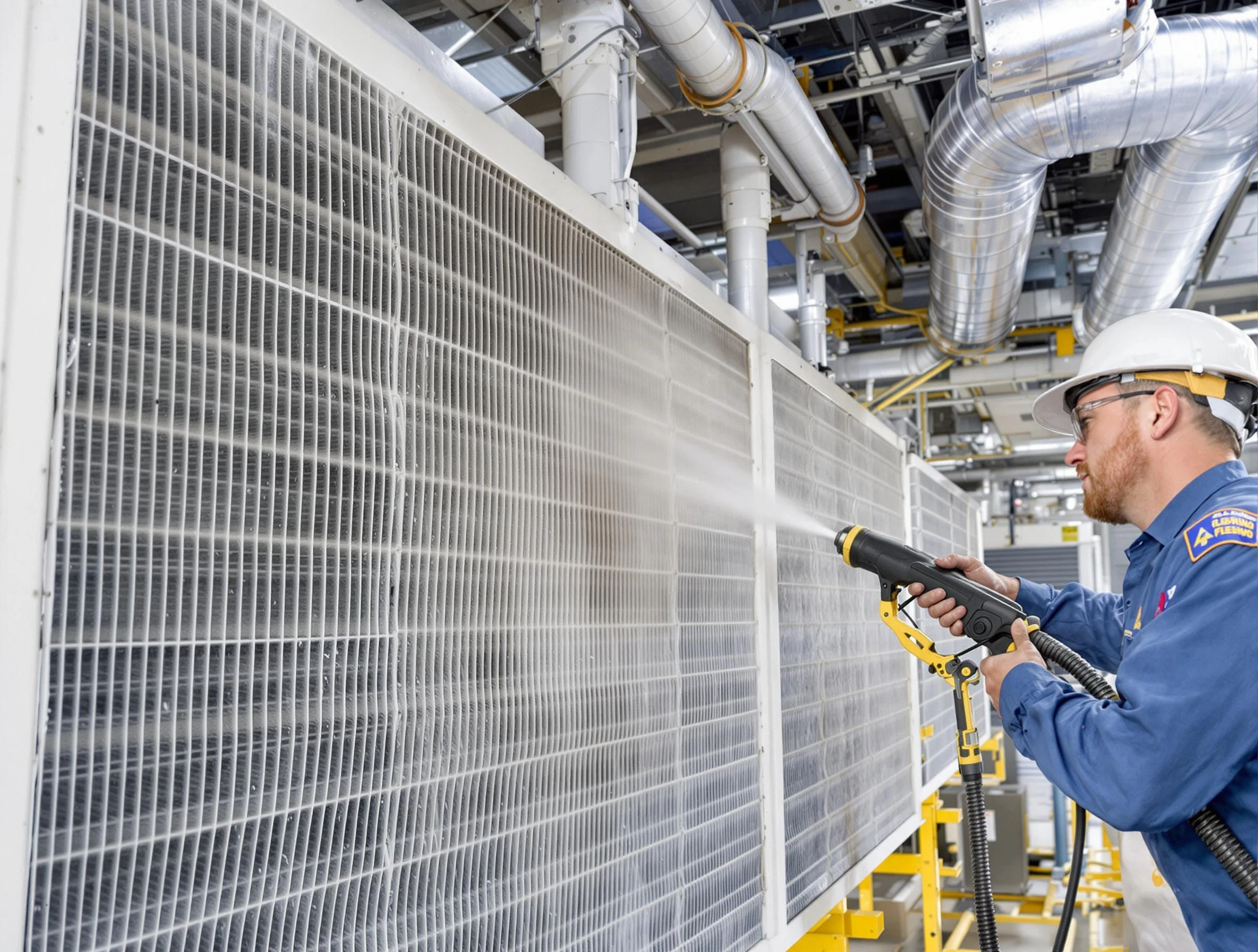 Professional commercial coil cleaning by North Valley Air Duct Cleaning in North Valley